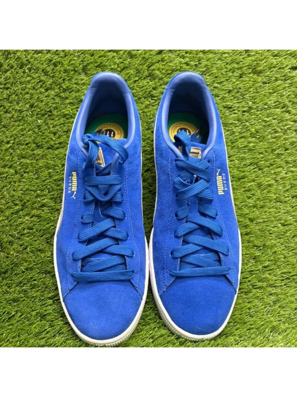 Puma Suede Classic Pastime Mens Size 11.5 Blue White Athletic Shoes Sneakers